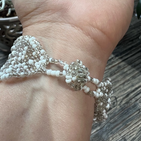 Tribal Art Glass Bead Bracelet - Picture 2 of 4